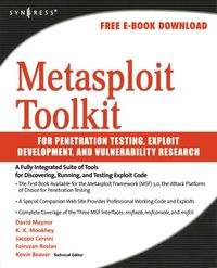 Produktbild: Metasploit Toolkit for Penetration Testing, Exploit Development, and Vulnerability Research
