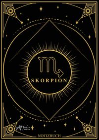 Produktbild: Edles Notizbuch Sternzeichen Skorpion | Designed by Alfred Herler