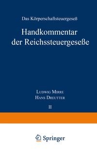 Produktbild: Handkommentar der Reichssteuergese&szlig;e