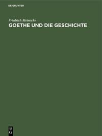 Produktbild: Goethe und die Geschichte