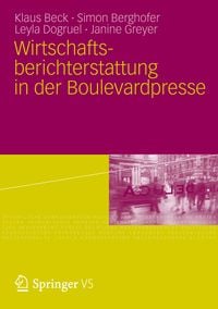 Produktbild: Wirtschaftsberichterstattung in der Boulevardpresse