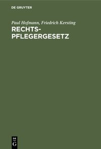 Produktbild: Rechtspflegergesetz