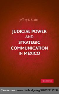 Produktbild: Judicial Power and Strategic Communication in Mexico