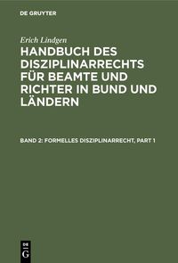 Produktbild: Formelles Disziplinarrecht