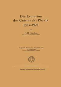 Produktbild: Die Evolution des Geistes der Physik 1873&ndash;1923