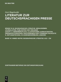 Produktbild: 149883&ndash;160745. Biographische Literatur. Sco - Zw