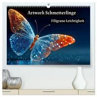 Produktbild: Artwork Schmetterlinge - Filigrane Leichtigkeit (hochwertiger Premium Wandkalender 2026 DIN A2 quer), Kunstdruck in Hochglanz
