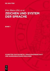 Produktbild: Zeichen und System der Sprache. Band 1