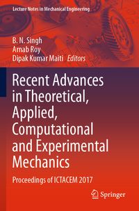 Produktbild: Recent Advances in Theoretical, Applied, Computational and Experimental Mechanics