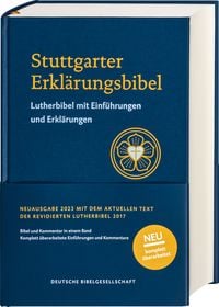 Produktbild: Stuttgarter Erkl&auml;rungsbibel SEB. Standardausgabe. Lutherbibel mit Einf&uuml;hrungen, Erkl&auml;rungen und Bibelkommentaren. Fundierte Erl&auml;uterungen zu jedem Abschnitt f&uuml;r das Bibelstudium