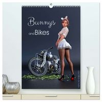Produktbild: Bunnys and Bikes (hochwertiger Premium Wandkalender 2026 DIN A2 hoch), Kunstdruck in Hochglanz