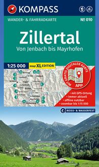 Produktbild: KOMPASS Wanderkarte 010 Zillertal - Von Jenbach bis Mayrhofen 1:25.000