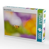 Produktbild: CALVENDO Puzzle Biene im Krokusfeld 1000 Teile Puzzle quer | 1000 Teile Lege-Gr&ouml;&szlig;e 64 &times; 48 cm Foto-Puzzle f&uuml;r gl&uuml;ckliche Stunden