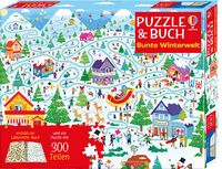 Produktbild: Puzzle & Buch: Bunte Winterwelt