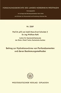 Produktbild: Beitrag zur Hydrationsw&auml;rme von Portlandzementen und deren Bestimmungsmethoden