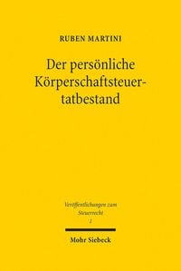 Produktbild: Der pers&ouml;nliche K&ouml;rperschaftsteuertatbestand