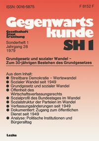 Produktbild: Grundgesetz und sozialer Wandel &mdash; zum 30. Jahrestag der Verfassung der Bundesrepublik Deutschland