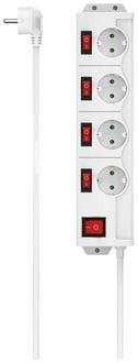 Produktbild: Hama 00223121 Steckdosenleiste mit Schalter Wei&szlig; Schutzkontakt 1 St.
