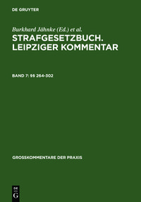Produktbild: Strafgesetzbuch. Leipziger Kommentar / &sect;&sect; 264-302