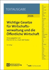 Produktbild: Wichtige Gesetze f&uuml;r Wirtschaftsverwaltung und die &Ouml;ffentliche Wirtschaft