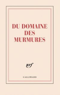 Produktbild: Du domaine des murmures : carnet lign&eacute;
