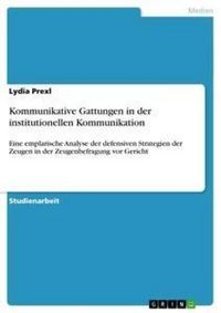 Produktbild: Kommunikative Gattungen in der institutionellen Kommunikation