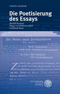 Produktbild: Die Poetisierung des Essays