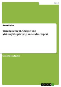 Produktbild: Traningslehre II. Analyse und Makrozyklusplanung im Ausdauersport