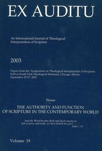 Produktbild: Ex Auditu - Volume 19: An International Journal for the Theological Interpretation of Scripture