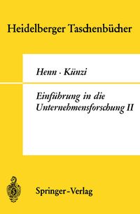 Produktbild: Einf&uuml;hrung in die Unternehmensforschung II
