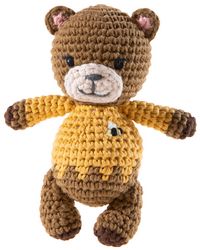 Produktbild: Heunec 930179 - B&auml;r geh&auml;kelt, Braun-Orange, 15cm