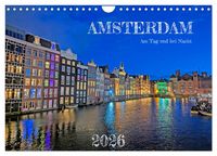Produktbild: Amsterdam am Tag und bei Nacht (Wandkalender 2026 DIN A4 quer), CALVENDO Monatskalender