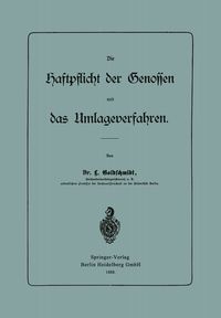 Produktbild: Die Haftpflicht der Genossen und das Umlageverfahren