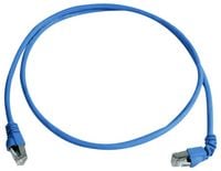 Produktbild: Teleg&auml;rtner 100009005 RJ45 Patchkabel CAT 6a S/FTP 10.0 m Blau Flammwidrig, mit Knickschutzt&uuml;lle 1 St.