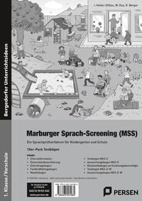 Produktbild: Marburger Sprach-Screening (MSS) - Testb&ouml;gen-Heft
