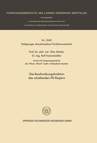 Produktbild: Die Beschreibungsfunktion des schaltenden PD-Reglers