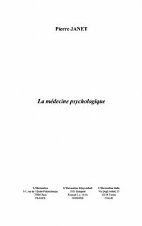Produktbild: La medecine psychologique