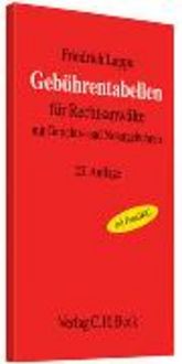 Produktbild: Geb&uuml;hrentabellen f&uuml;r Rechtsanw&auml;lte
