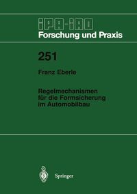 Produktbild: Regelmechanismen f&uuml;r die Formsicherung im Automobilbau