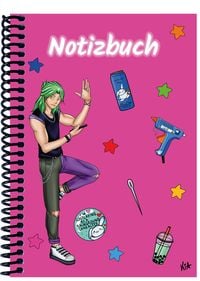 Produktbild: A 4 Notizbuch Manga Quinn, pink, kariert