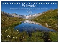 Produktbild: Schweiz - Impressionen der idyllischen Bergwelt im Laufe der Jahreszeiten (Tischkalender 2026 DIN A5 quer), CALVENDO Monatskalender