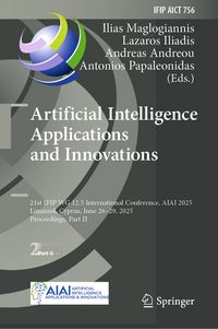 Produktbild: Artificial Intelligence Applications and Innovations