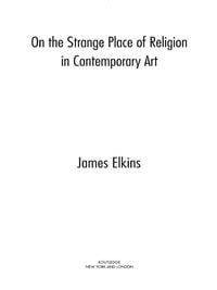 Produktbild: On the Strange Place of Religion in Contemporary Art