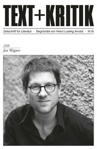 Produktbild: TEXT+KRITIK 210: Jan Wagner
