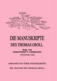 Produktbild: Die Manuskripte des Thomas Groll Teil II