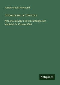 Produktbild: Discours sur la tol&eacute;rance