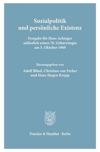 Produktbild: Sozialpolitik und pers&ouml;nliche Existenz.
