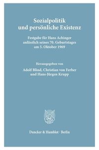 Produktbild: Sozialpolitik und pers&ouml;nliche Existenz.