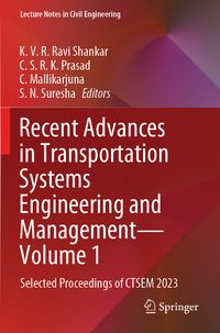 Produktbild: Recent Advances in Transportation Systems Engineering and Management&mdash;Volume 1