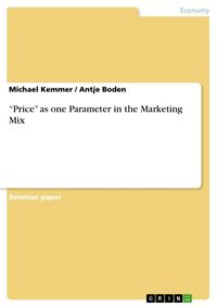 Produktbild: "Price" as one Parameter in the Marketing Mix